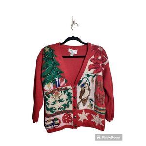 Vintage 90s Petite Sophisticate Christmas Embellished Sweater, size SP